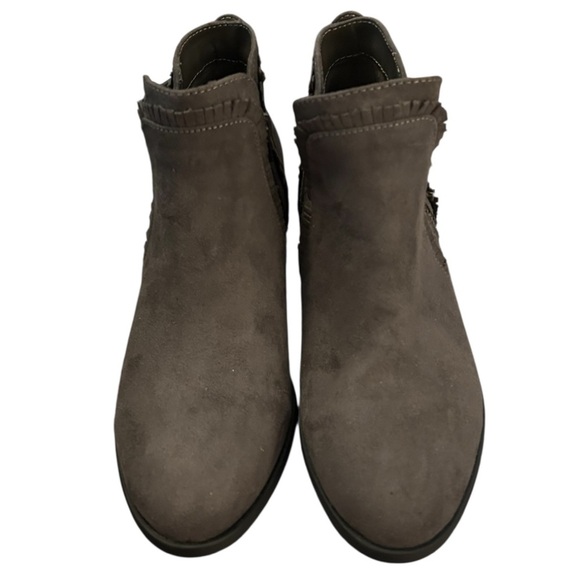 MIA Mabel ruffle Charcoal Gray Ankle Boots - Picture 7 of 10